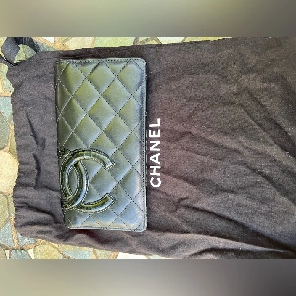 Chanel vintage cambon long wallet quilted leather cc - Picture 2 of 10